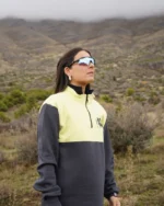 Olympus Half-Zip Sweatshirt Gray - Lime