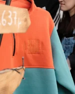 Smolikas Half-Zip Sweatshirt Orange - Teal - Image 4