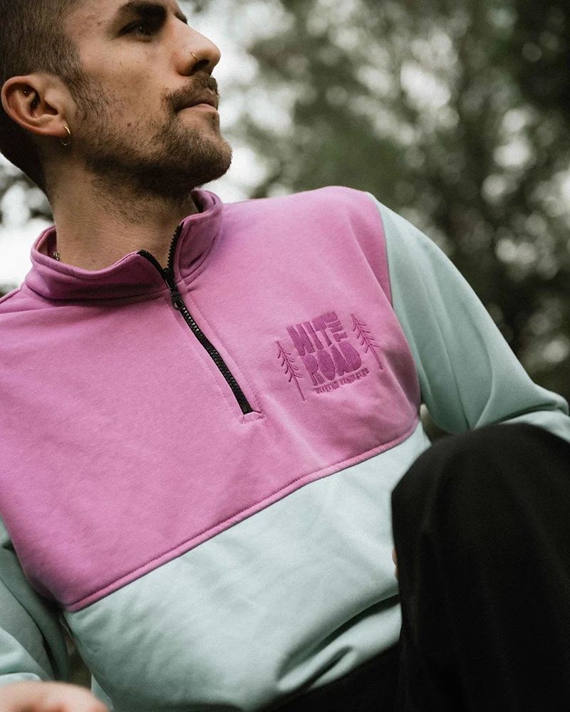 HitTheRoad-HalfZip-Dirfi-MAN-02 Tymfi Half-Zip Sweatshirt Lilac - Veraman - Image 1