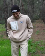 Zip Sweatshirt – Beige - Image 6