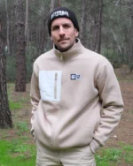 Zip Sweatshirt – Beige - Image 5
